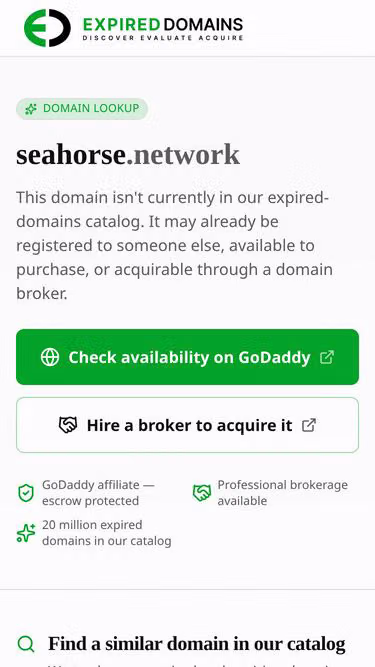Screenshot of seahorse.network