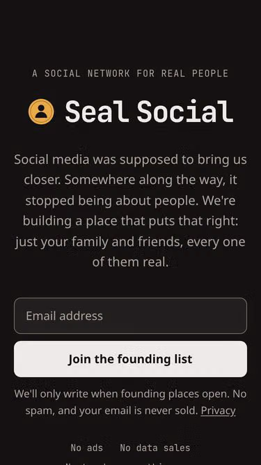 Screenshot of seal.social