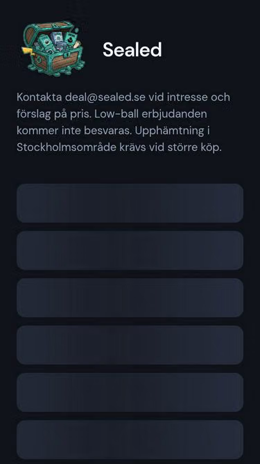 Screenshot of sealed.se