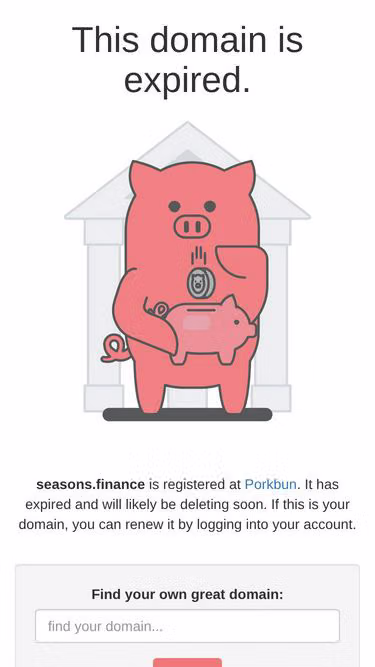 Screenshot of seasons.finance