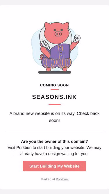 Screenshot of seasons.ink