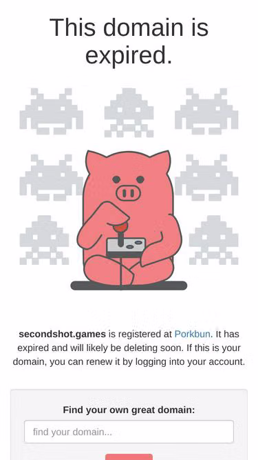 Screenshot of secondshot.games