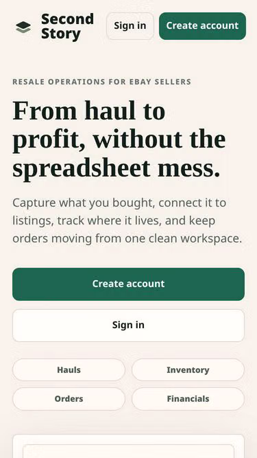 Screenshot of secondstory.dev