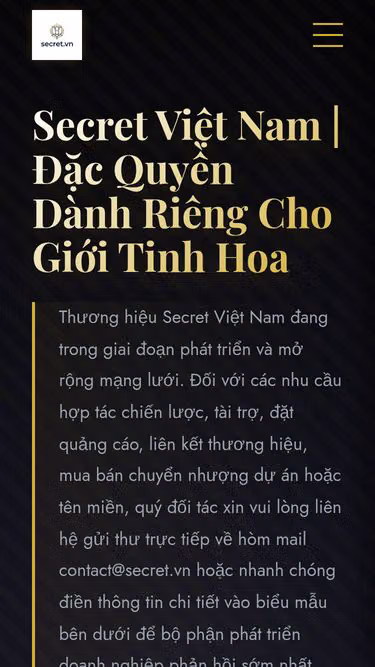 Screenshot of secret.vn