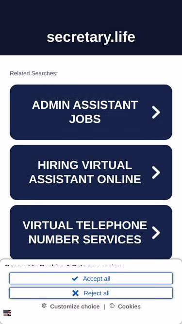 Screenshot of secretary.life