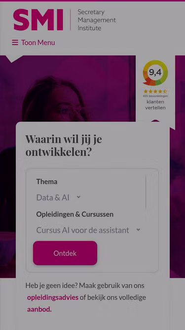 Screenshot of secretary.nl