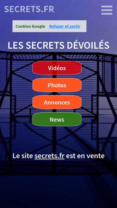 Screenshot of secrets.fr