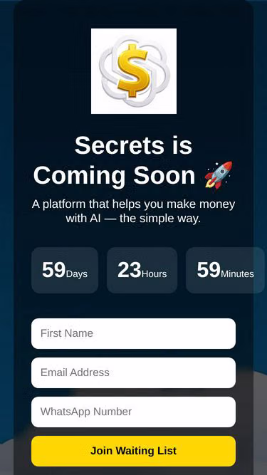 Screenshot of secrets.im