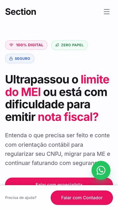 Screenshot of section.com.br