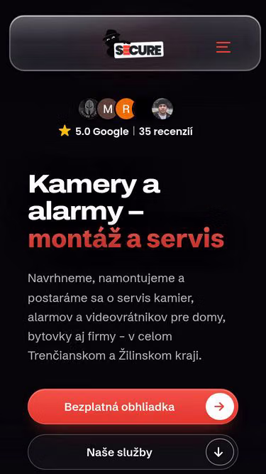 Screenshot of secu.sk