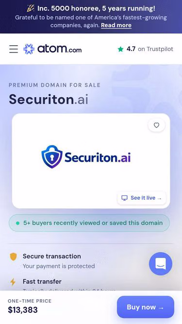 Screenshot of securiton.ai