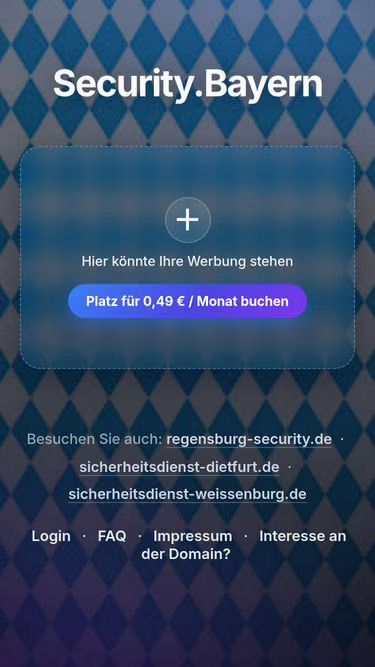 Screenshot of security.bayern
