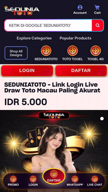 Screenshot of seduniatoto.io