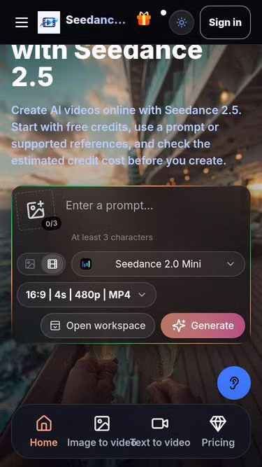 Screenshot of seedance25.uk
