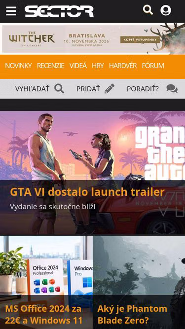 Screenshot of sektor.cz