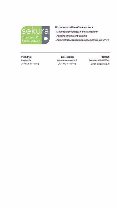 Screenshot of sekura.nl