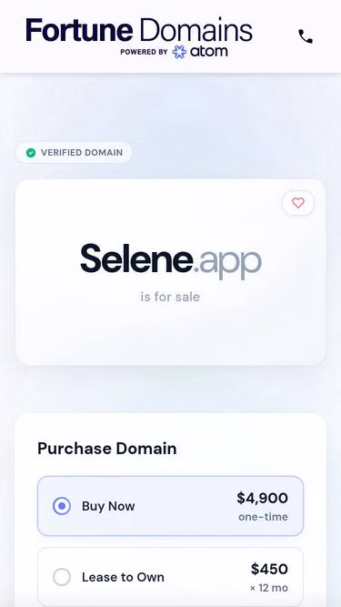 Screenshot of selene.app