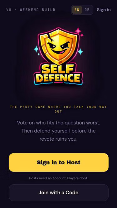 Screenshot of selfdefence.app