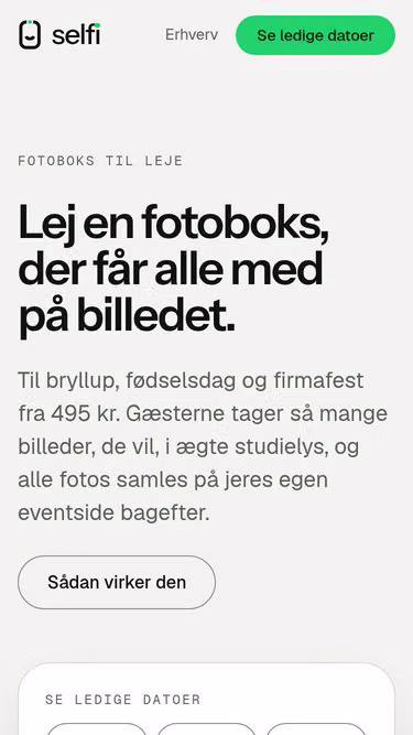 Screenshot of selfi.dk