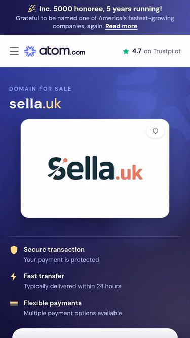 Screenshot of sella.uk
