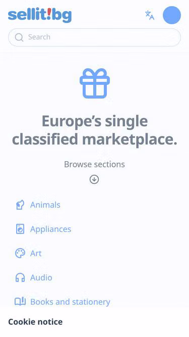 Screenshot of sellit.bg