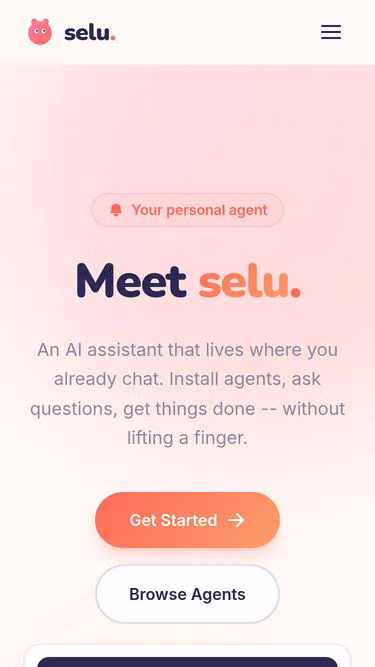 Screenshot of selu.bot