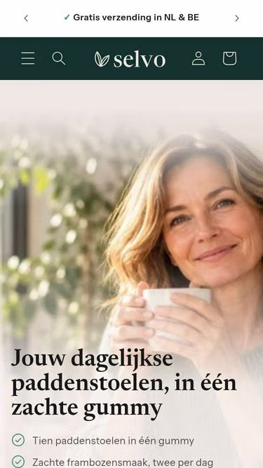 Screenshot of selvo.nl
