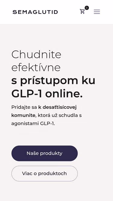 Screenshot of semaglutide.sk