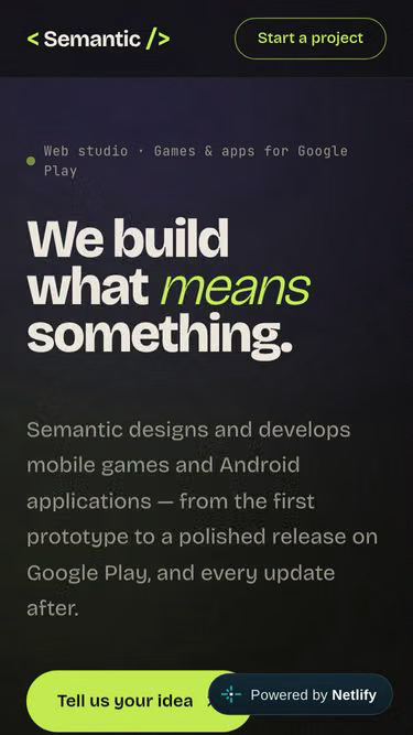 Screenshot of semantic.click