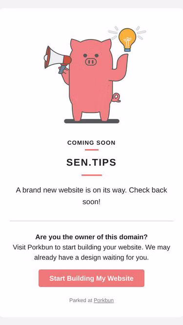 Screenshot of sen.tips
