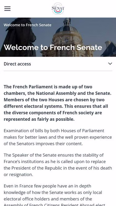 Screenshot of senate.fr