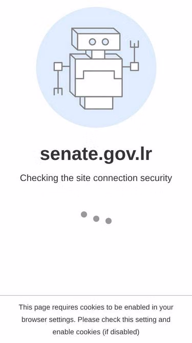 Screenshot of senate.gov.lr