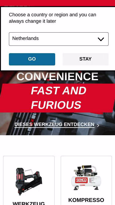 Screenshot of senco.ch