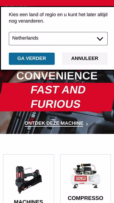 Screenshot of senco.nl
