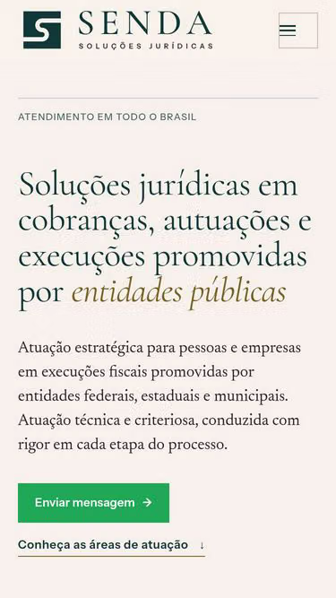 Screenshot of senda.adv.br