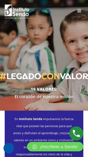 Screenshot of senda.edu.mx