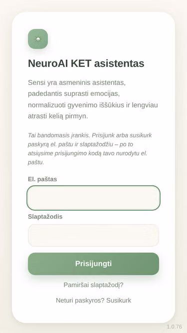 Screenshot of sensi.lt