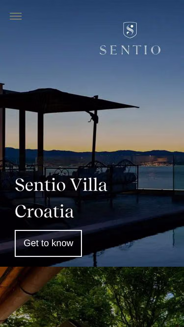 Screenshot of sentio.estate