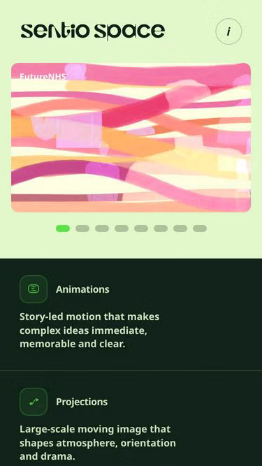 Screenshot of sentio.space