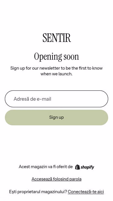 Screenshot of sentir.ro