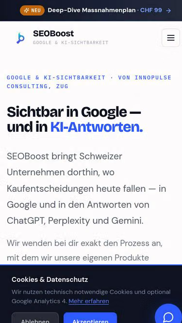 Screenshot of seoboost.ch