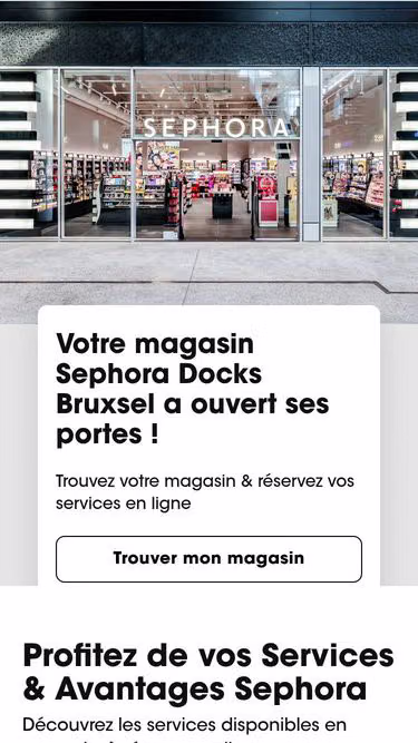 Screenshot of sephora.be