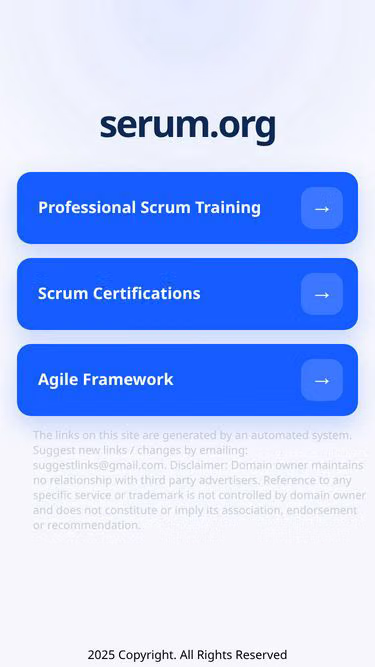 Screenshot of serum.org