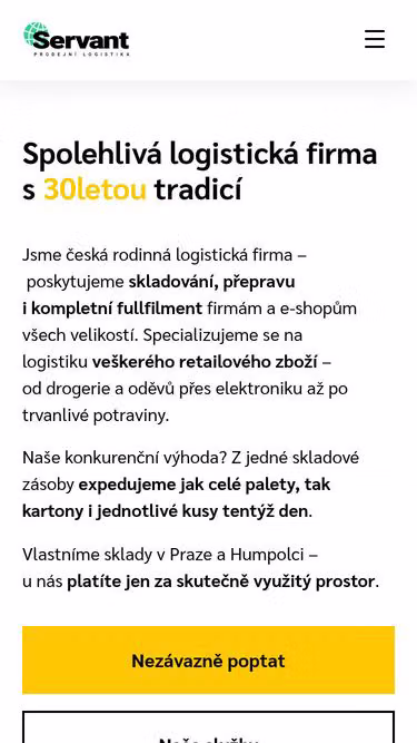Screenshot of servant.cz