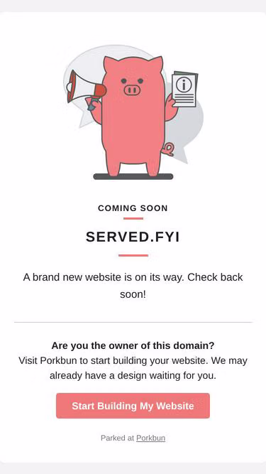 Screenshot of served.fyi