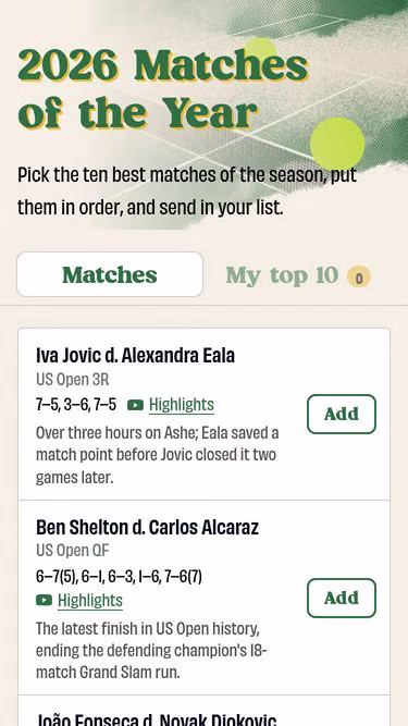 Screenshot of served.tennis