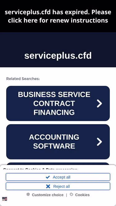 Screenshot of serviceplus.cfd
