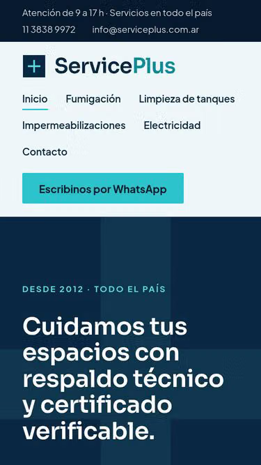 Screenshot of serviceplus.com.ar