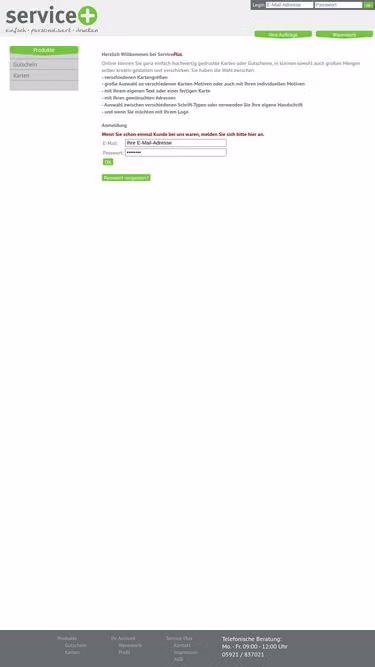 Screenshot of serviceplus.de