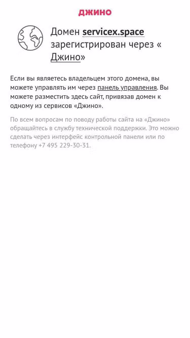Screenshot of servicex.space